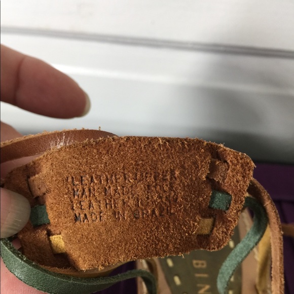 Gianni Bini Leather Sandal sz 6M - Picture 4 of 4